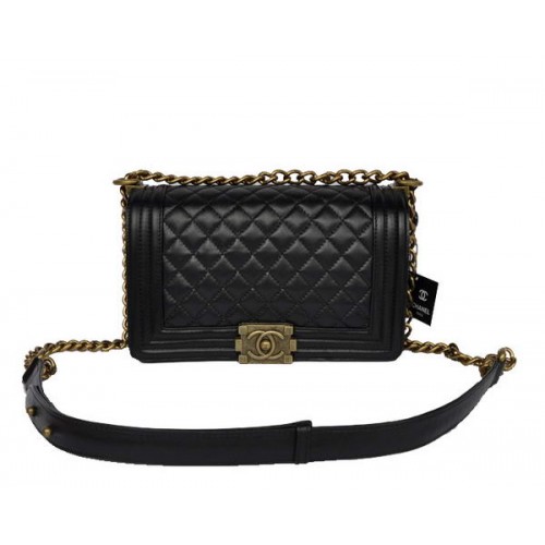 Hot Sell Chanel A67086 Black Le Boy Flap Shoulder Bag Distressed