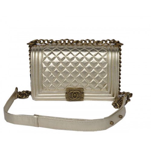 Hot Style Chanel A67086 Light Gold Le Boy Flap Shoulder Bag Bronze