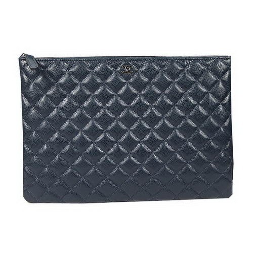 Chanel A69254 A69253 Clutch Bag Original Cannage Pattern Leather Royal