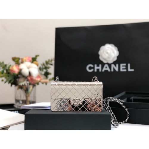 Chanel Box Shoulder Bag C5691 silver