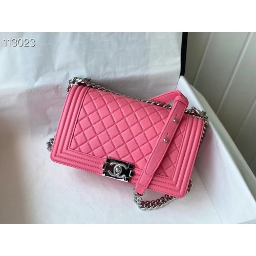 Chanel Boy Flap Original Caviar Leather Shoulder  Bag A67086 rose