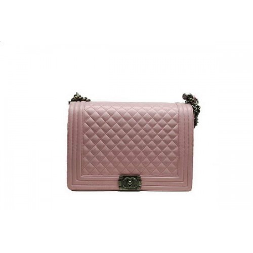 Chanel Boy Flap Shoulder Bag A30171 Pink Sheepskin Leather