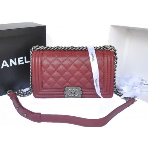 Chanel Boy Flap Shoulder Bag Original Calfskin Leather A67086 Burgundy
