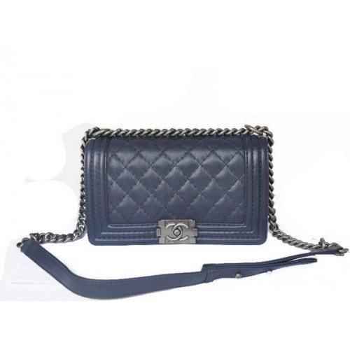 Chanel Boy Flap Shoulder Bag Original Calfskin Leather A67086 RoyalBlue