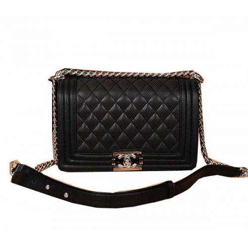 Chanel Boy Flap Shoulder Bag Original Leather A6870 Black