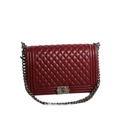 Chanel Boy Flap Shoulder Bag in Original Leather A67087 Wine