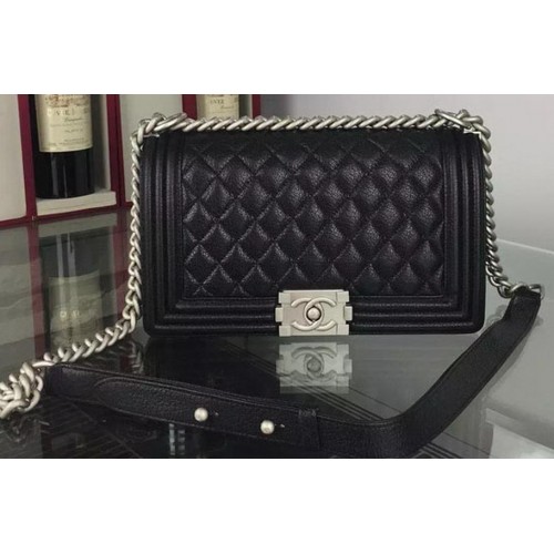 Chanel Boy Flap Shoulder Bags Deer Leather A67086 Black