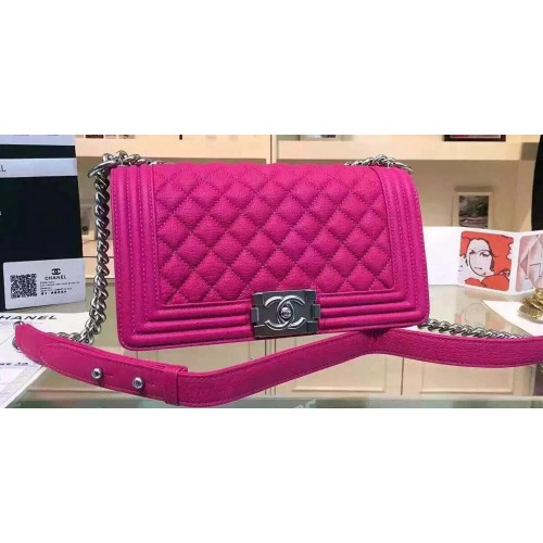 Chanel Boy Flap Shoulder Bags Deer Leather A67086 Rose