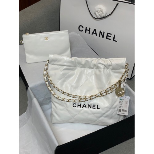 Chanel Calf leather shopping bag AS3261 White