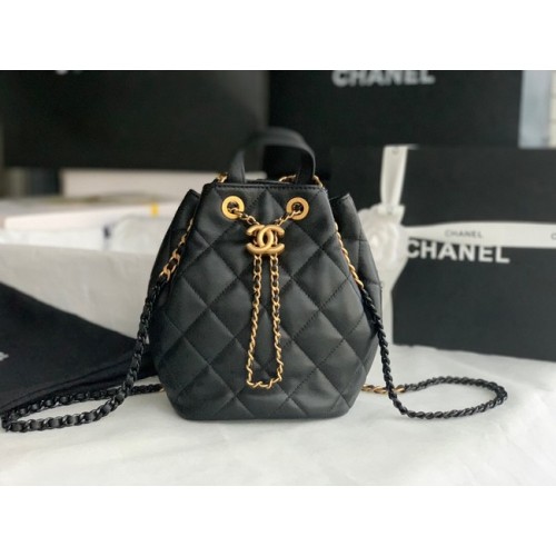 Chanel Calfskin Backpack Original Leather AS3211 black