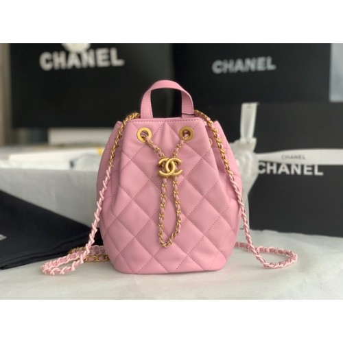 Chanel Calfskin Backpack Original Leather AS3211 pink