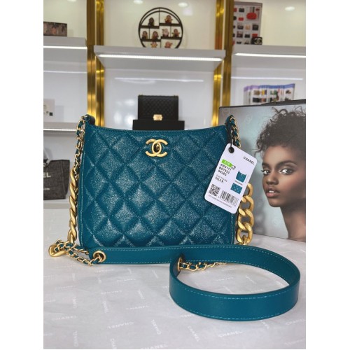 Chanel Calfskin Shoulder Bag AS3111 blue