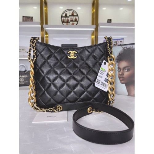 Chanel Calfskin Shoulder Bag AS3112 black