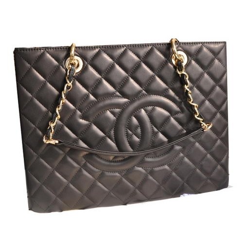 Chanel Classic Coco Bag Black GST Sheepskin Leather A50995 Gold