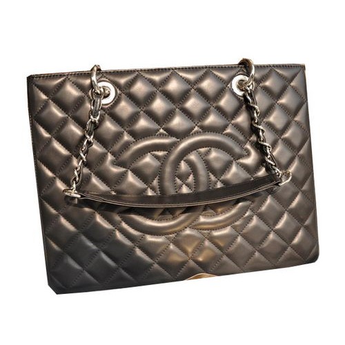 Chanel Classic Coco Bag Black GST Sheepskin Leather A50995 Silver