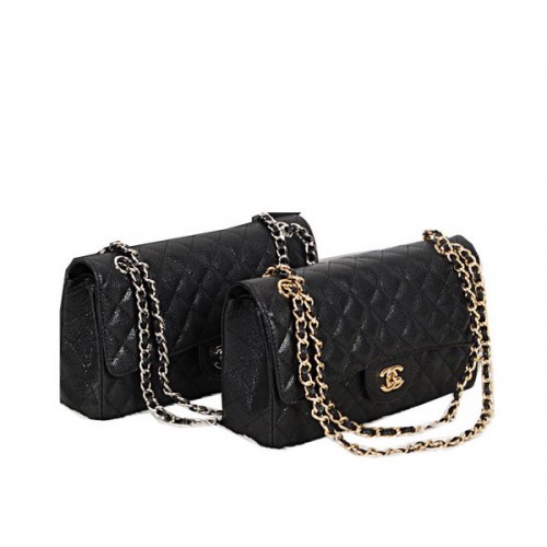 Chanel Classic Flap Bag 2.55 Series Original Cannage Pattern CHA1112 Black