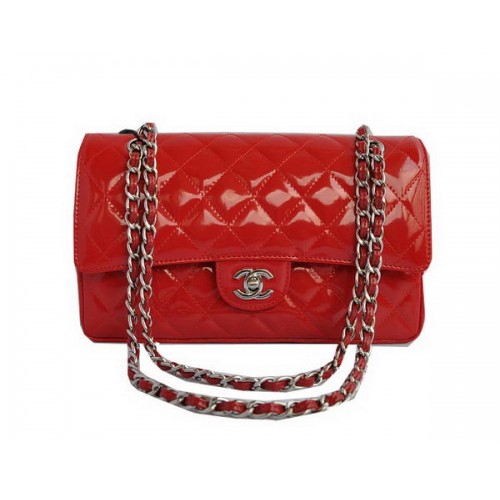 Chanel Classic Flap Bag 2.55 Series Patent Leather CHA1112 Red