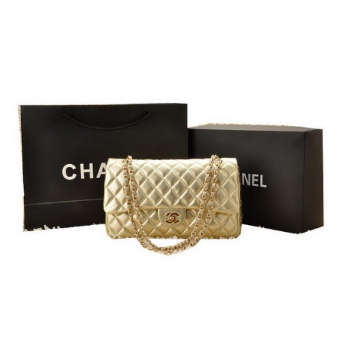 Chanel Classic Flap Bag 2.55 Series Sheepskin Leather CHA1112 Gold