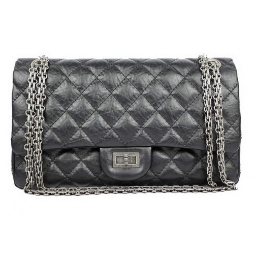 Chanel Classic Flap Bag A37587 Original Leather Black Silver