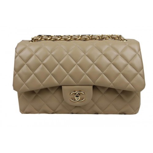 Chanel Classic Flap Bag Apricot Original Leather CF1113 Gold