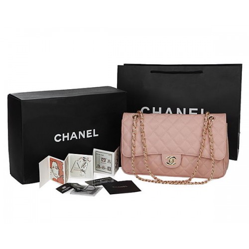 Chanel Classic Flap Bag Cannage Pattern CHA1113 Pink