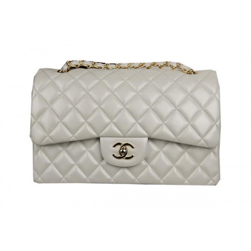 Chanel Classic Flap Bag OffWhite Original Leather CF1113 Gold
