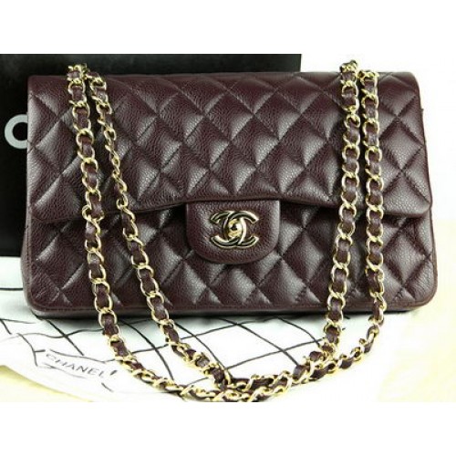 Chanel Classic Flap Bag Original Cannage Pattern A36097 Burgundy
