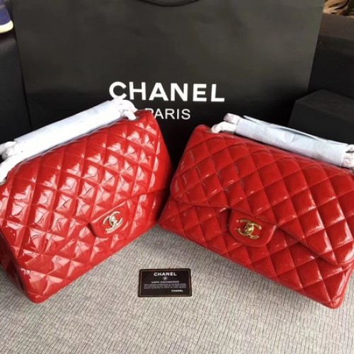 Chanel Classic Flap Bag Original Leather A1113 Red