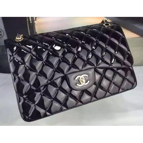 Chanel Classic Flap Bag Original Patent Leather CHA7212 Black