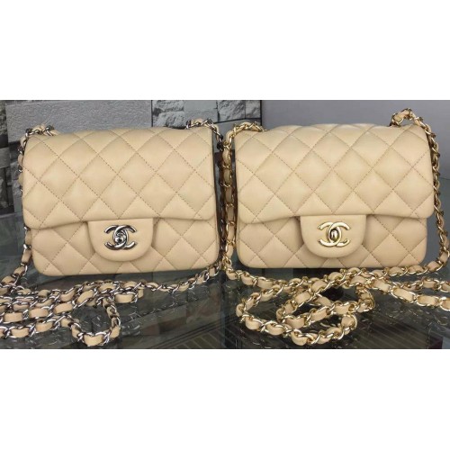 Chanel Classic Flap Bag Original Sheepskin Leather A5171 Apricot