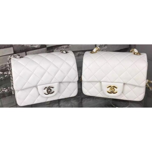 Chanel Classic Flap Bag Original Sheepskin Leather A5171 White