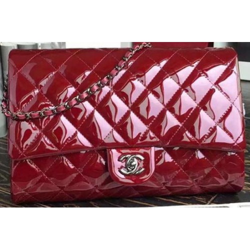 Chanel Classic Flap Bag Patent Leather A66465 Burgundy