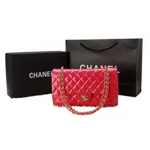 Chanel Classic Flap Bag Patent Leather CHA1113 Peach