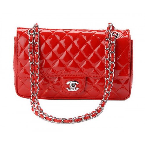 Chanel Classic Flap Bag Patent Leather CHA1113 Red