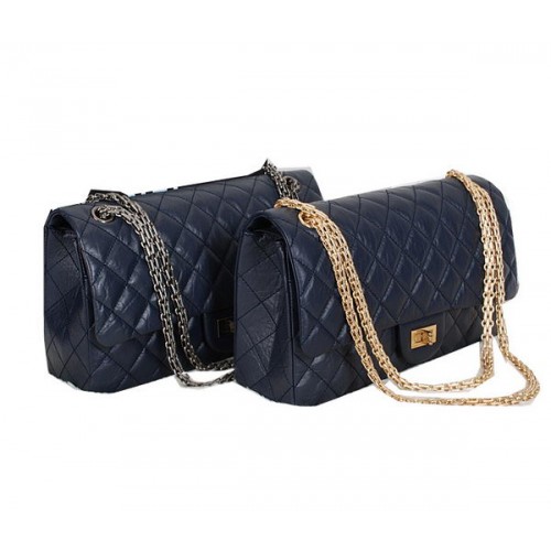 Chanel Classic Flap Shoulder Bags A226 Blue Original Sheep Leather