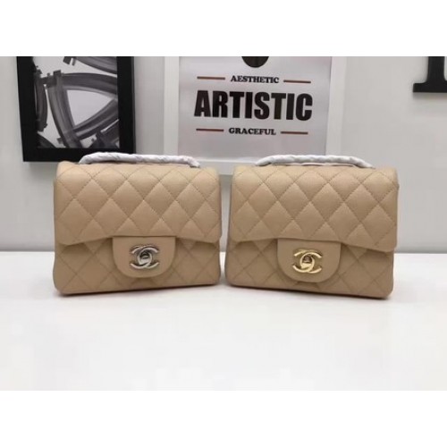 Chanel Classic MINI Flap Bag Original Cannage Pattern A1115 Apricot