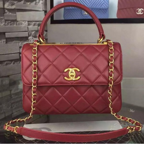 Chanel Classic Top Flap Bag Burgundy Original Leather A98079 Gold