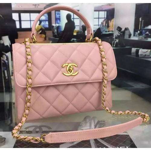 Chanel Classic Top Flap Bag Original Leather A98079 Pink