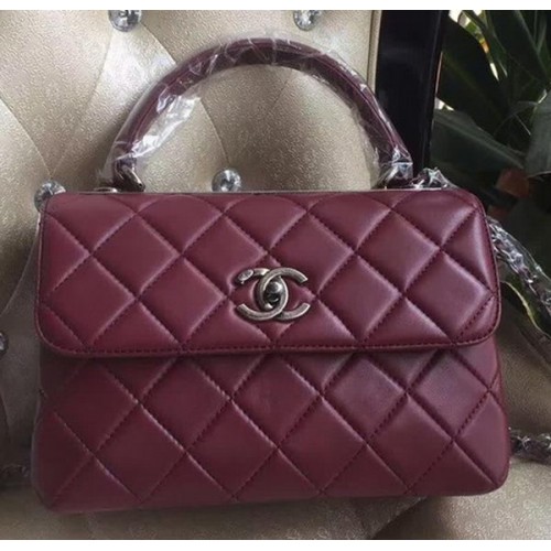 Chanel Classic Top Flap Bag Original Sheepskin Leather A92236 Burgundy