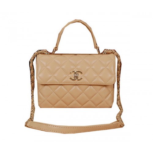 Chanel Classic Top Flap Bag Sheep Leather A6868 Apricot