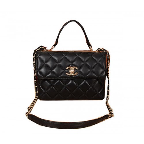 Chanel Classic Top Flap Bag Sheep Leather A6868 Black