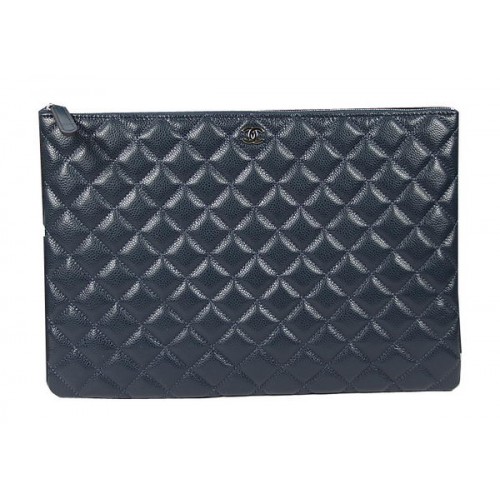Chanel Clutch Bag Original Cannage Pattern Leather A69254 A69253 Royal
