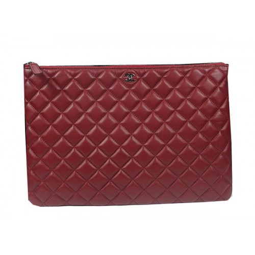 Chanel Clutch Bag Original Sheepskin Leather A69254 A69253 Burgundy
