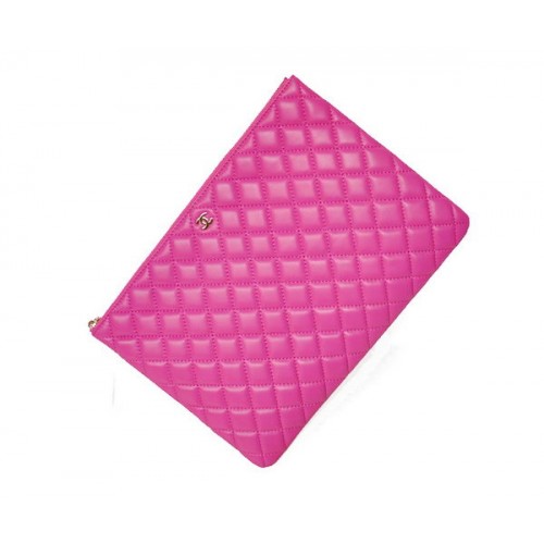 Chanel Clutch Bag Rose Sheepskin Leather A67780 Gold