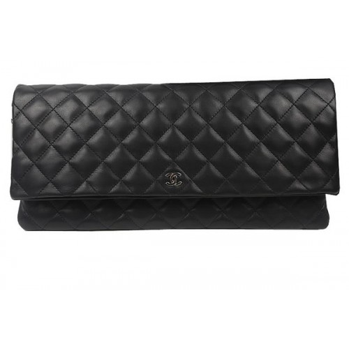 Chanel Clutch Original Sheepskin Leather A82087 Black