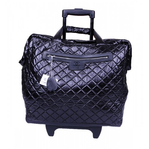 Chanel CoCo Cocoon Quilted Nylon Trolley A47205 Black