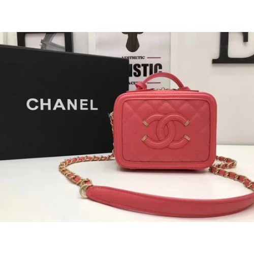 Chanel Cosmetic Bag Original Cannage Pattern A93341 Red