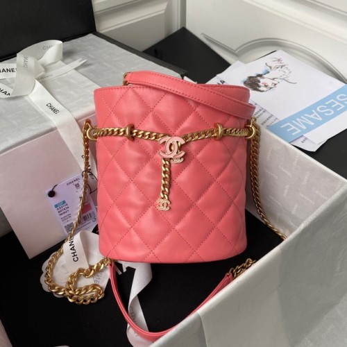 Chanel Drawstring Bag Gold Metal AS3116 pink
