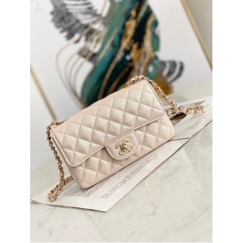 Chanel Flap Grained Calfskin Shoulder Bag AS1116 cream