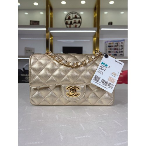 Chanel Flap Lambskin Shoulder Bag A01116 gold